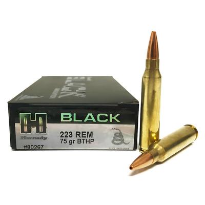 223 rem hornady bthp black 75gr 80267