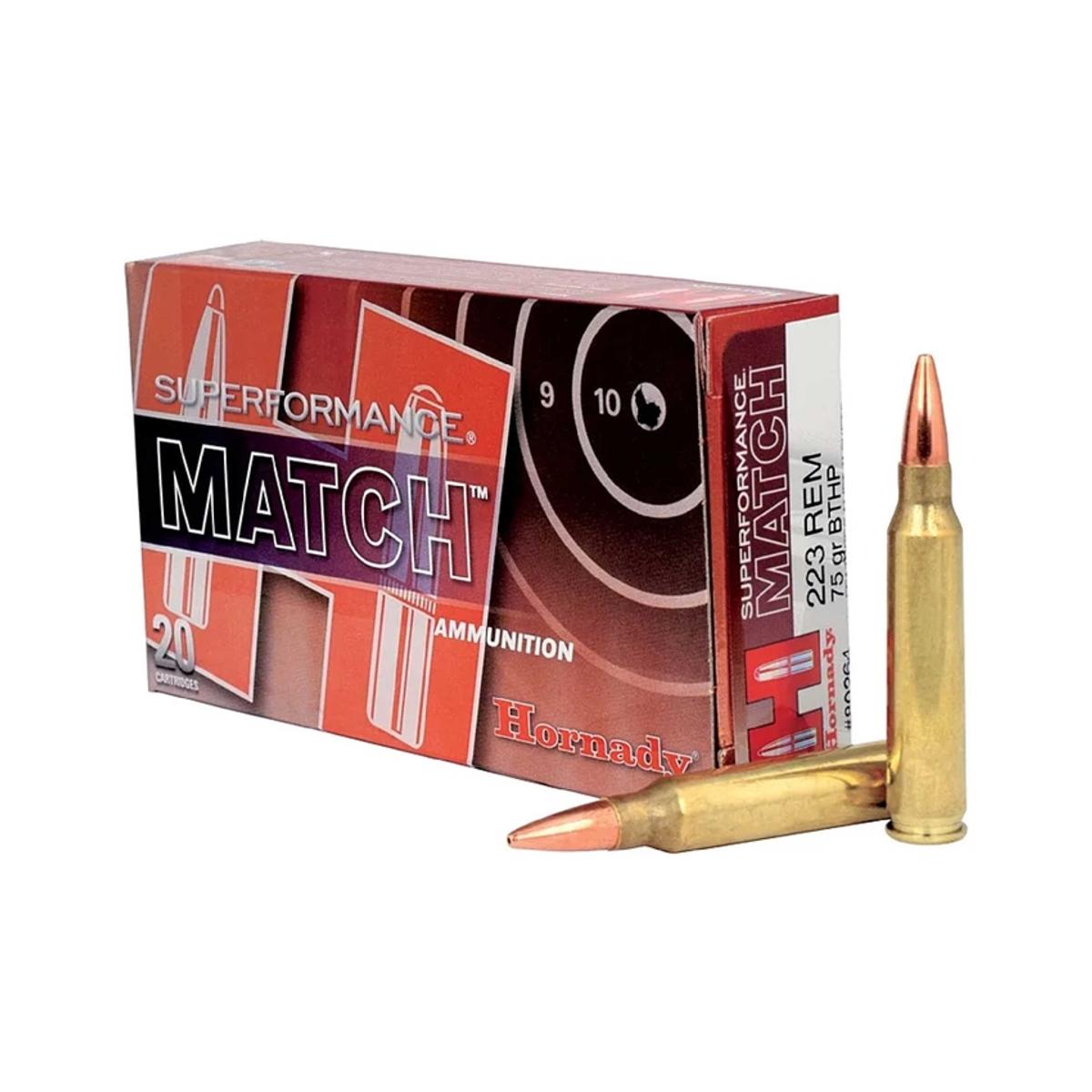 223 rem hornady bthp superformance match 75gr 80264