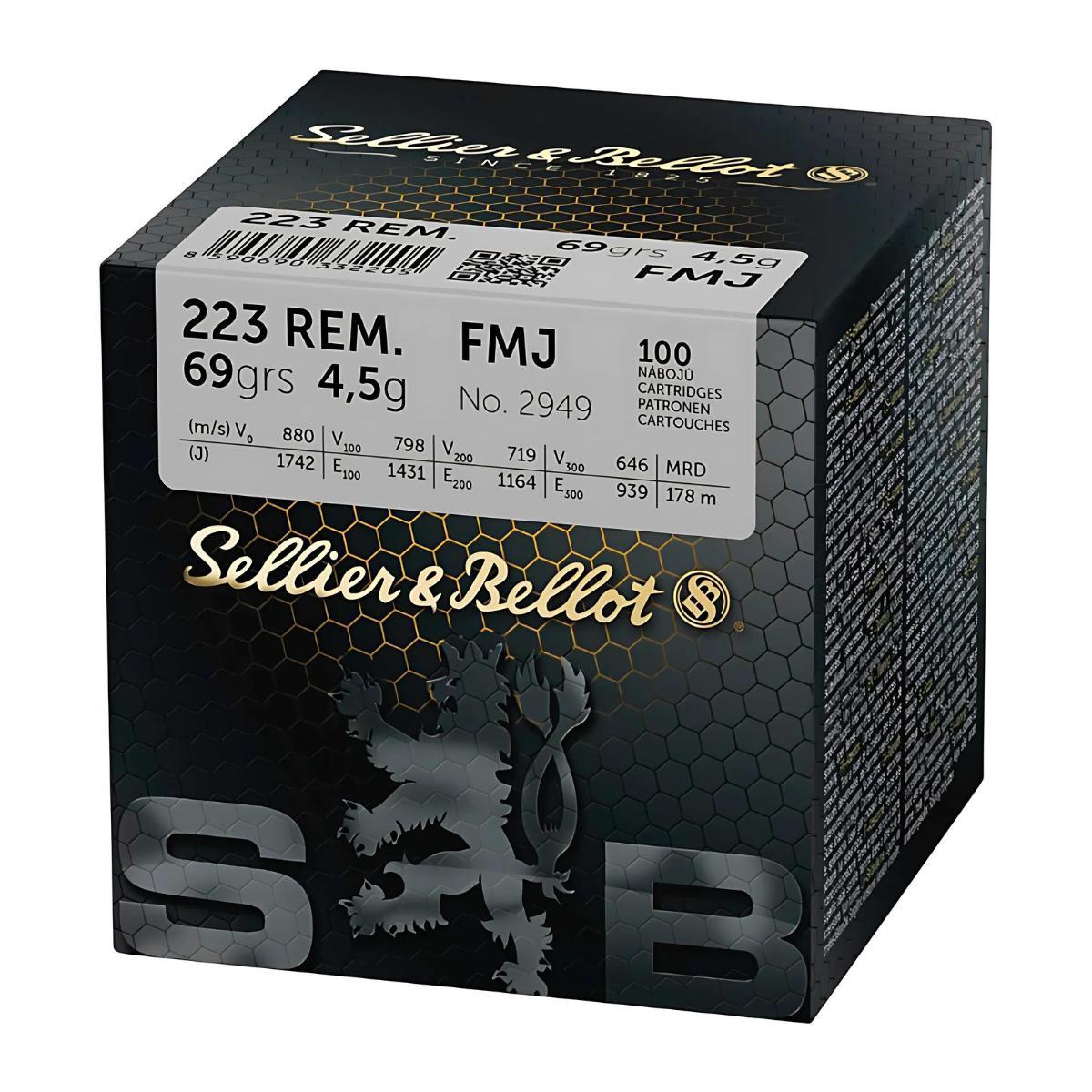 amunicja 223 rem sellier bellot 69gr 4 5g fmj adr 1 4s un0012 op 100szt