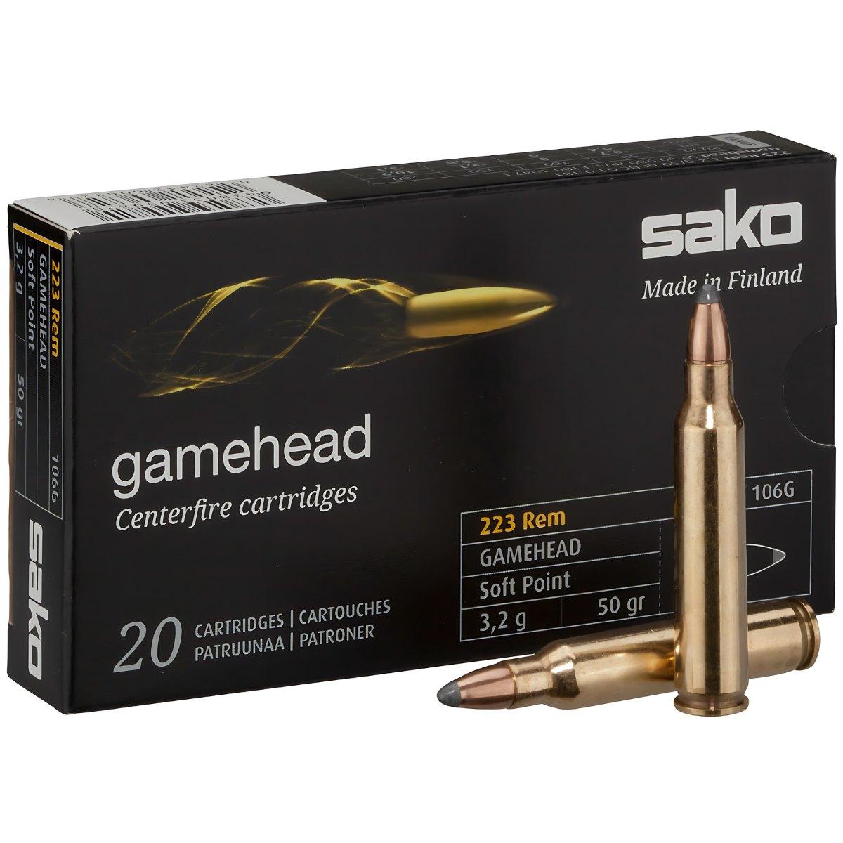 sako soft point gamehead 223 rem 3 2g 50gr 106g