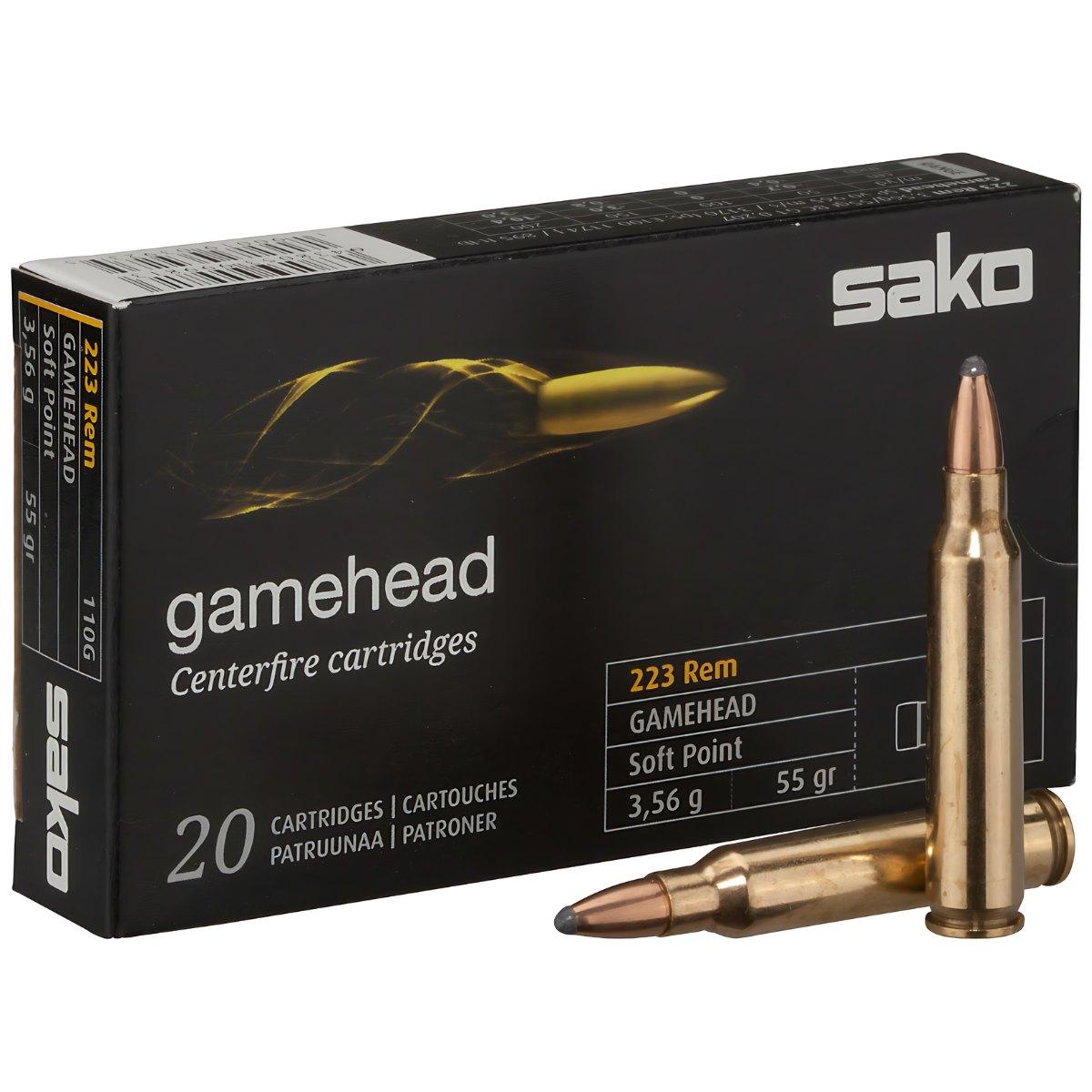 223 rem sako soft point gamehead 55gr 3 56g 110g