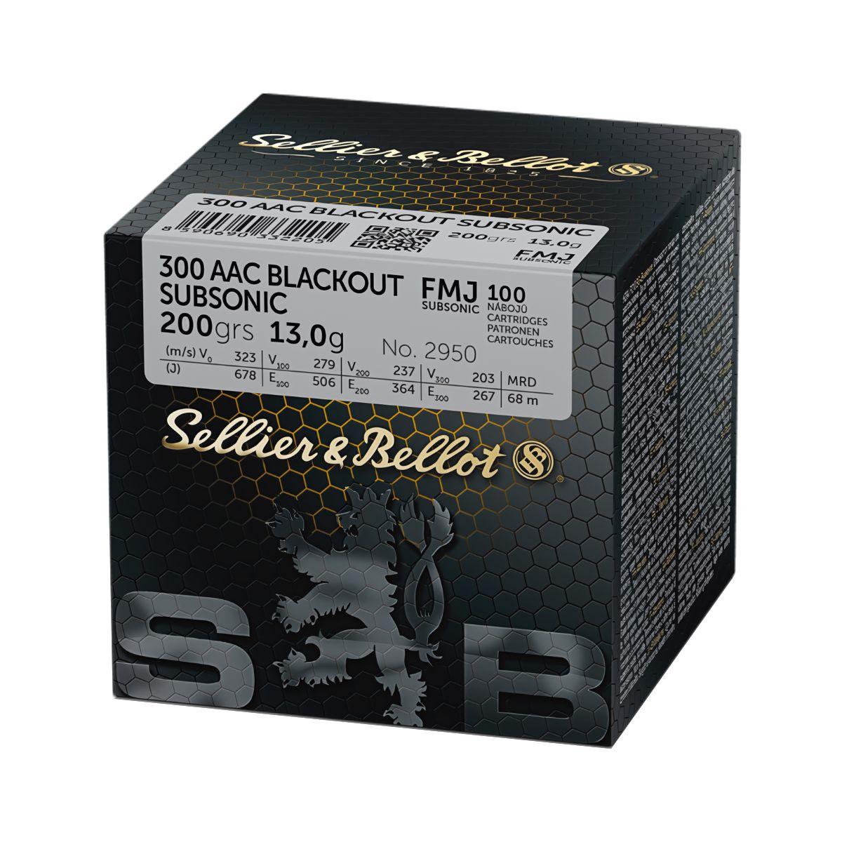 300 aac blackout sellier bellot fmj subsonic 200gr 13g v345112