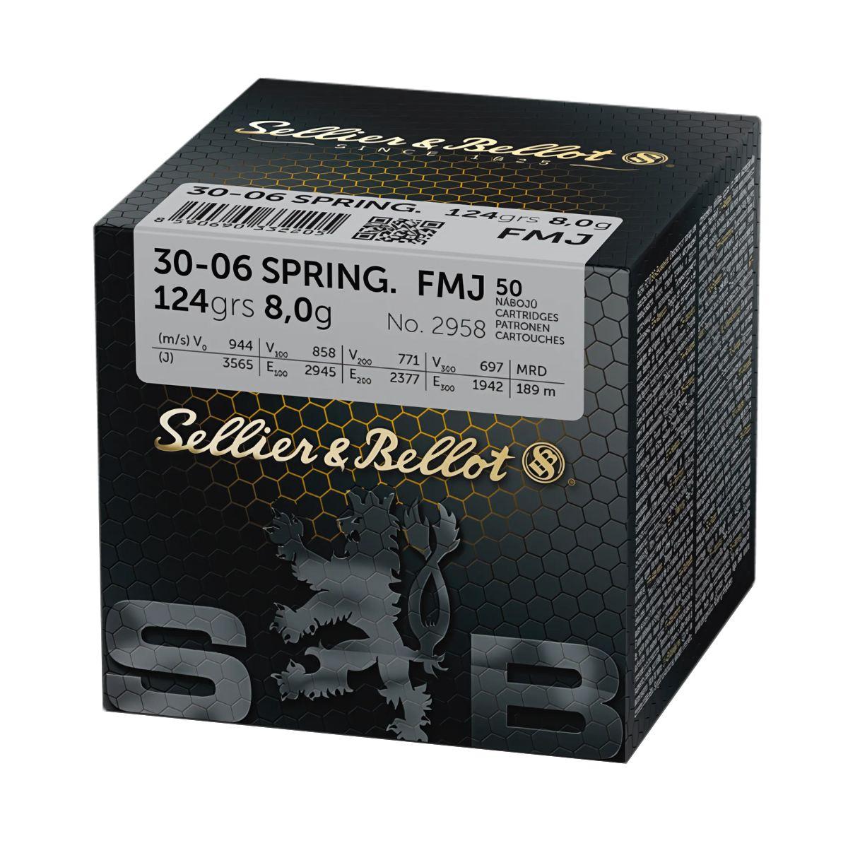 30 06 springfield sellier bellot fmj 124gr 8g v340812