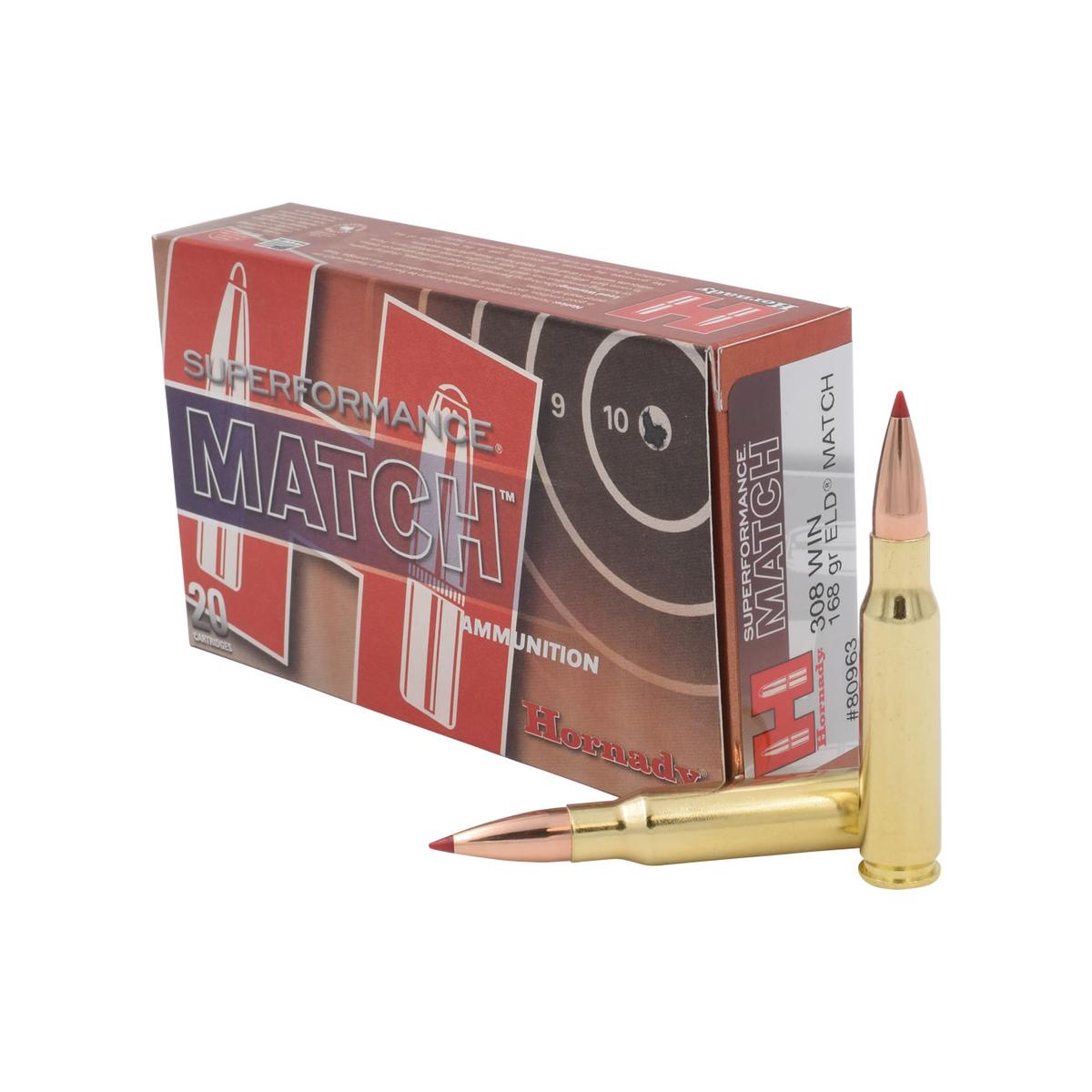hornady eld match superformance match 308 win 168gr 80963