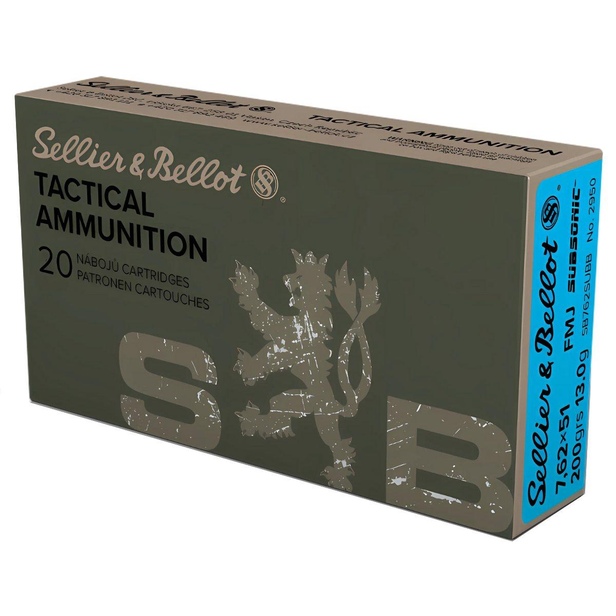 amunicja 308 win sellier bellot 200gr 13g fmj subsonic adr 1 4s un0012 op 20szt