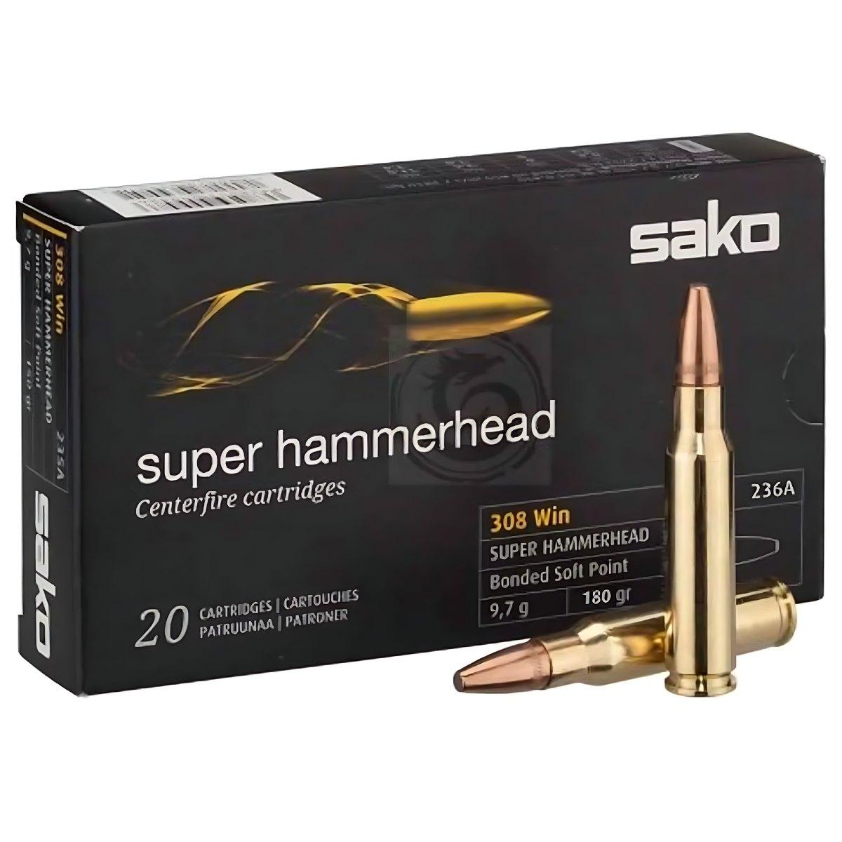 amunicja 308 win sako bonded soft point super hammerhead 180gr 11 7g 236a adr 1 4s un0012 op 20szt