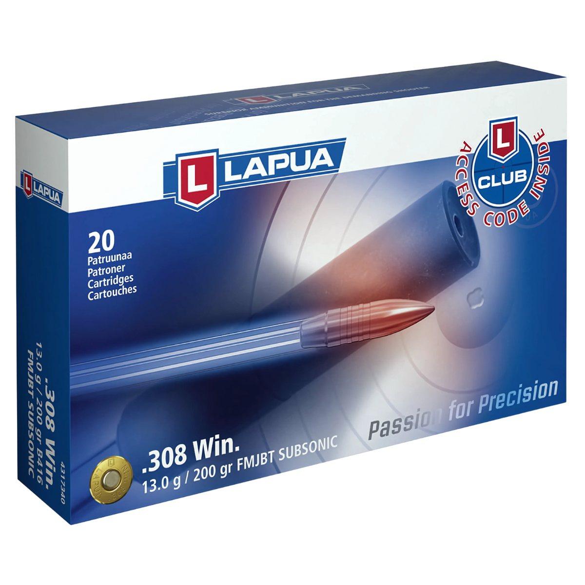 amunicja 308 win lapua fmjbt subsonic 200gr 13 0g b416 adr 1 4s un0012 op 20szt