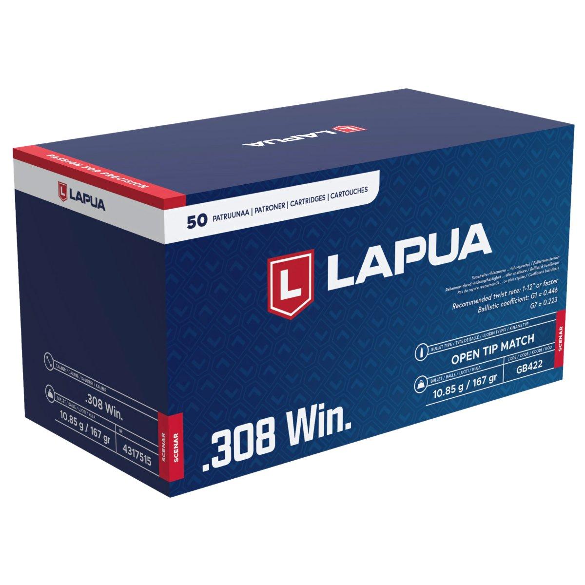 amunicja 308 win lapua otm scenar 167gr 10 85g gb422 adr 1 4s un0012 op 50szt