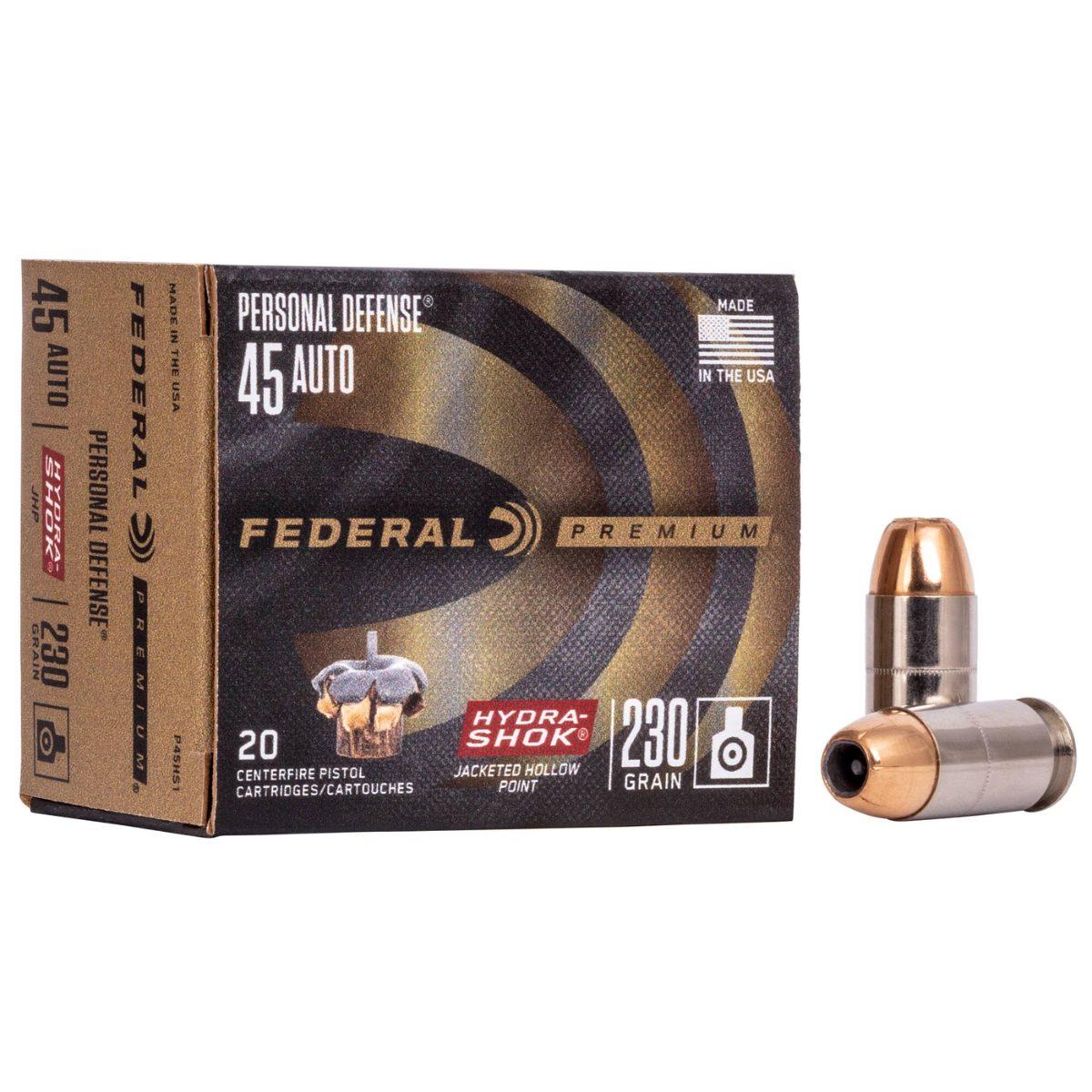 federal hydra shock jhp 45 acp 230gr