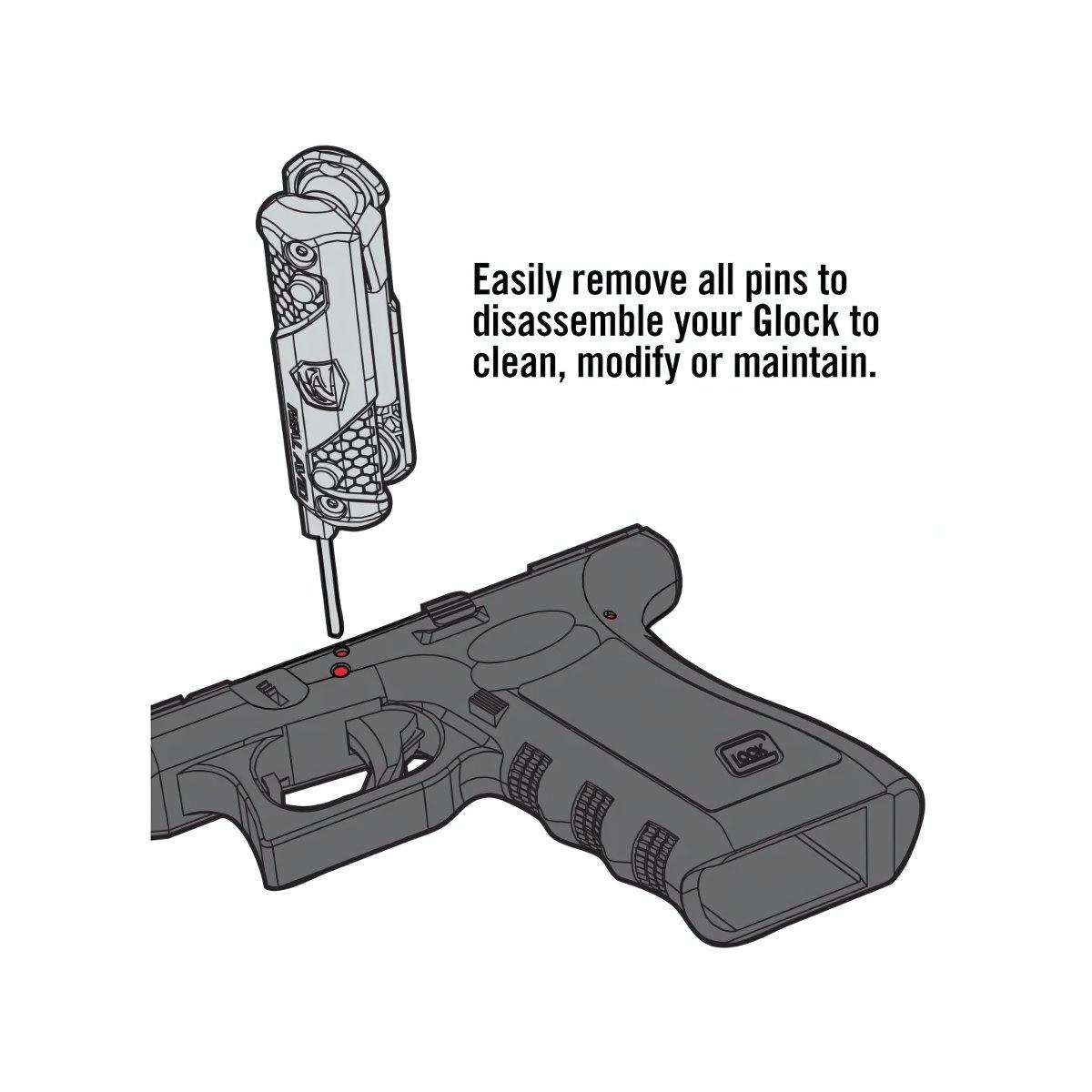 real avid przyrzad 4 in 1 tool do pistoletow glock czarny avglock41