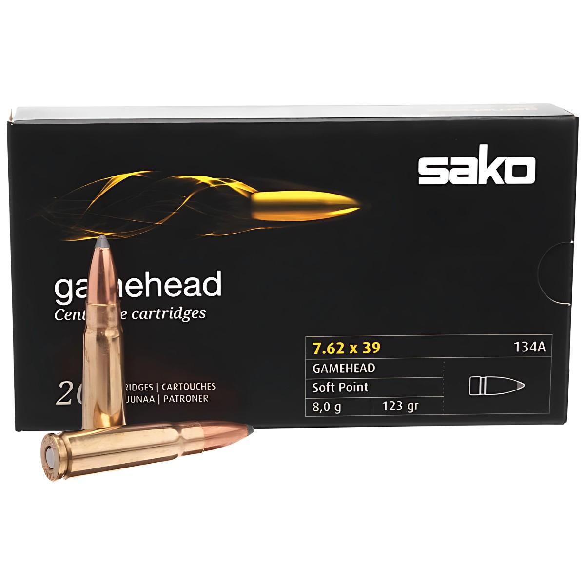 sako soft point gamehead 7 62x39 8g 123gr 134a