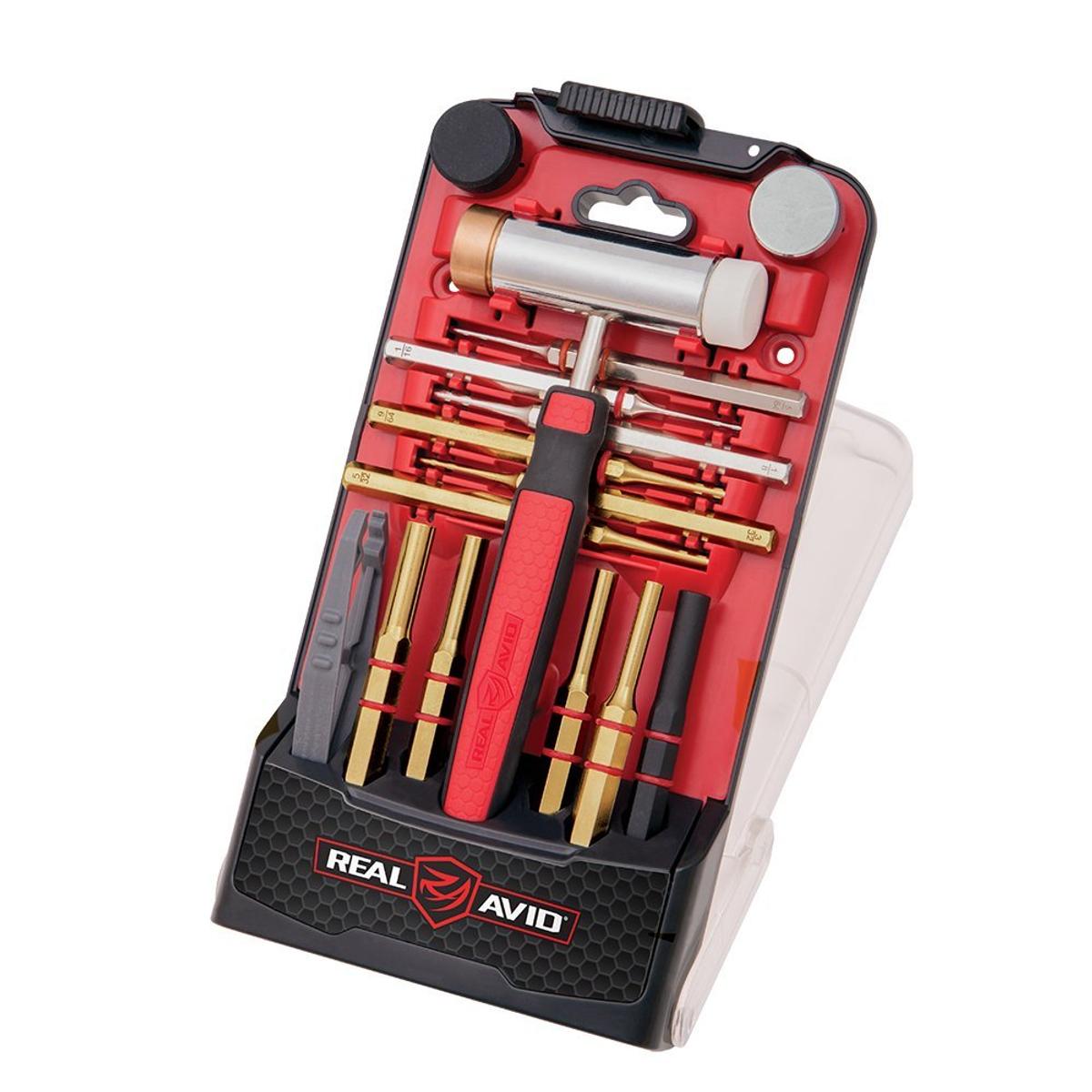 real avid zestaw wybijakow z mlotkiem accu punch hammer with brass steel pin punch set avhps b