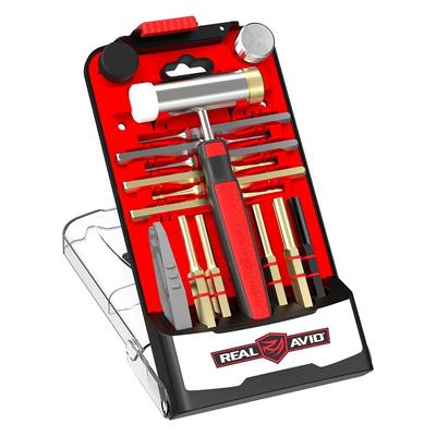 real avid zestaw wybijakow z mlotkiem accu punch hammer with brass steel pin punch set avhps b