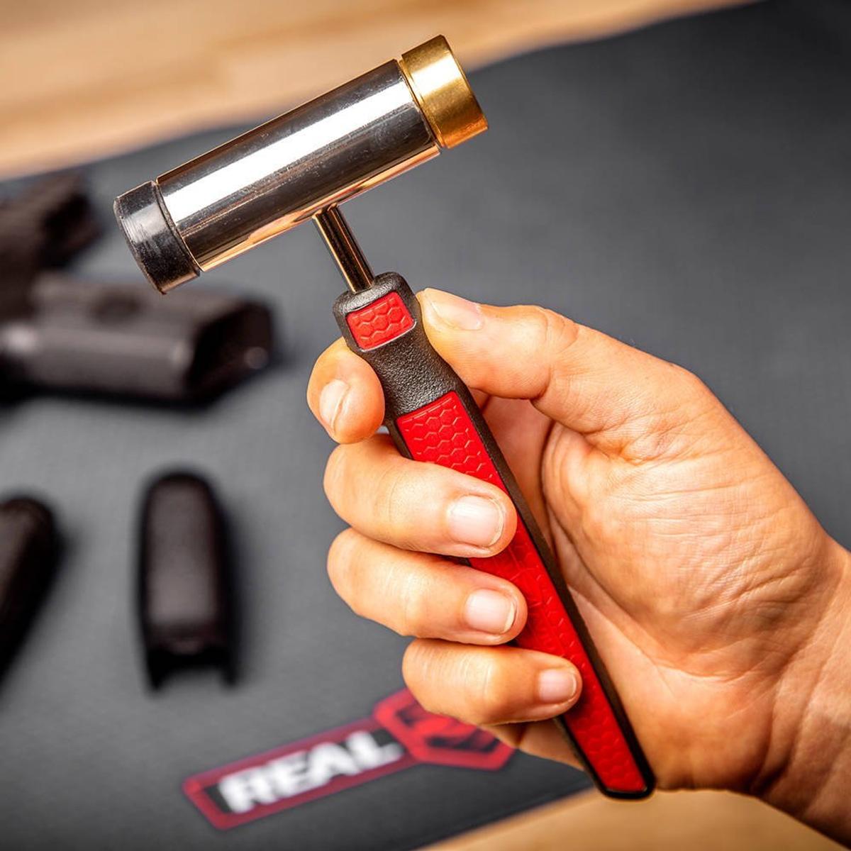 real avid zestaw wybijakow z mlotkiem accu punch hammer with brass steel pin punch set avhps b