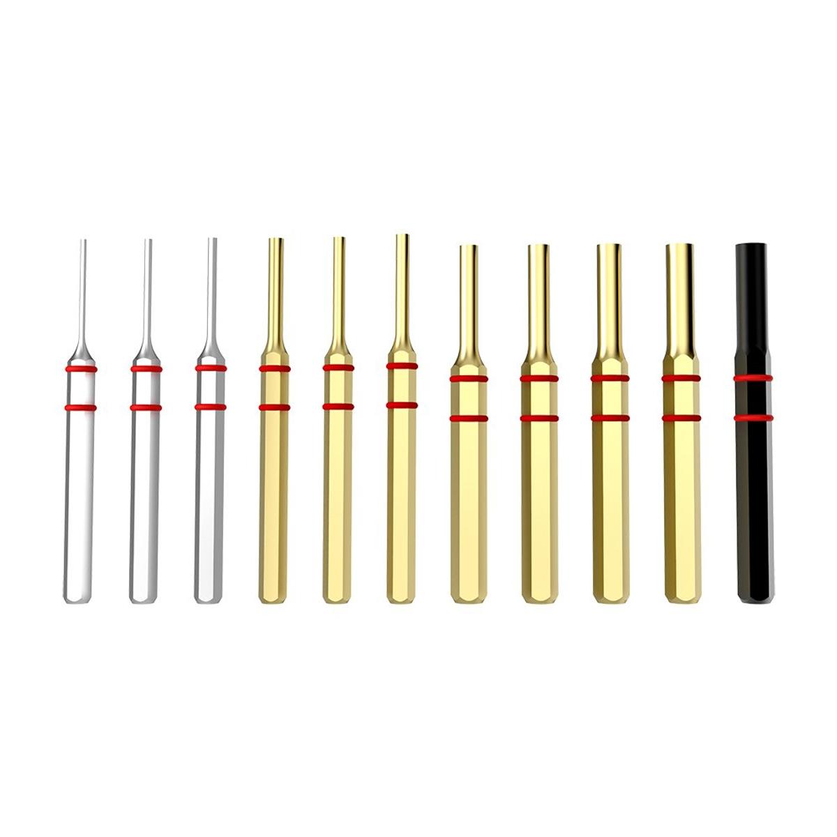 real avid zestaw wybijakow z mlotkiem accu punch hammer with brass steel pin punch set avhps b