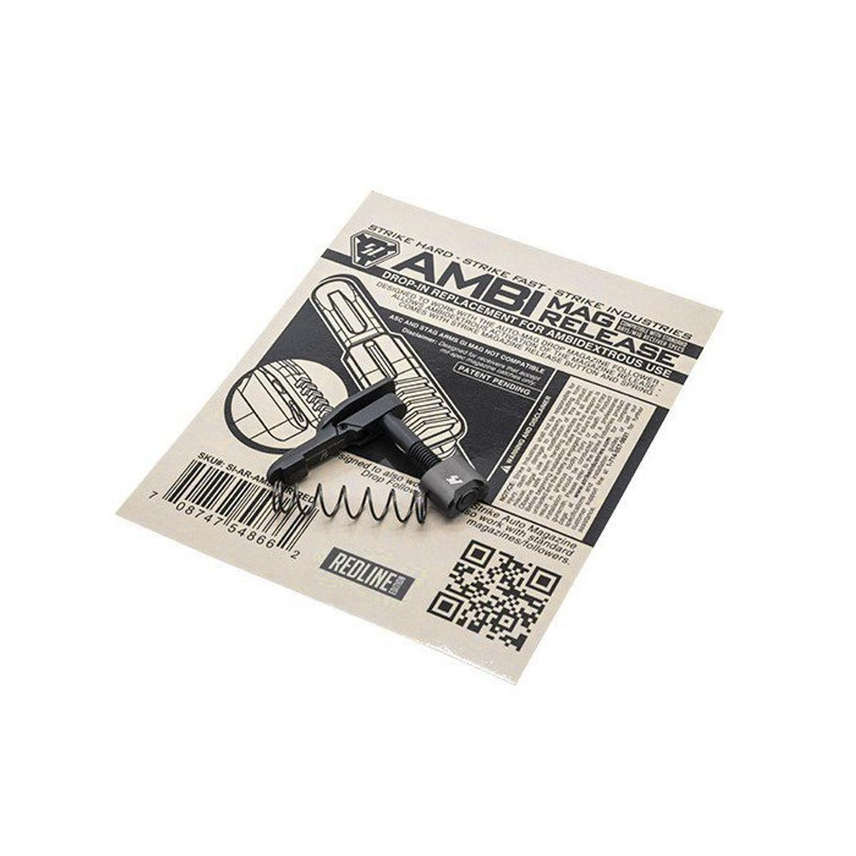 strike industries obustronny zwalniacz magazynka ambi mag release do platformy ar 15 si ar ambi mr bk