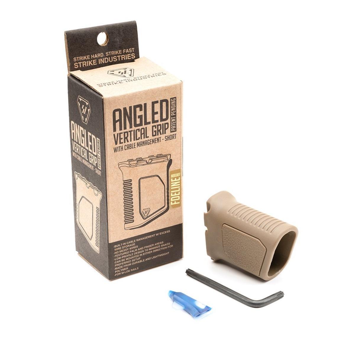 strike industries chwyt m lok angled vertical grip fde si ar cmag s