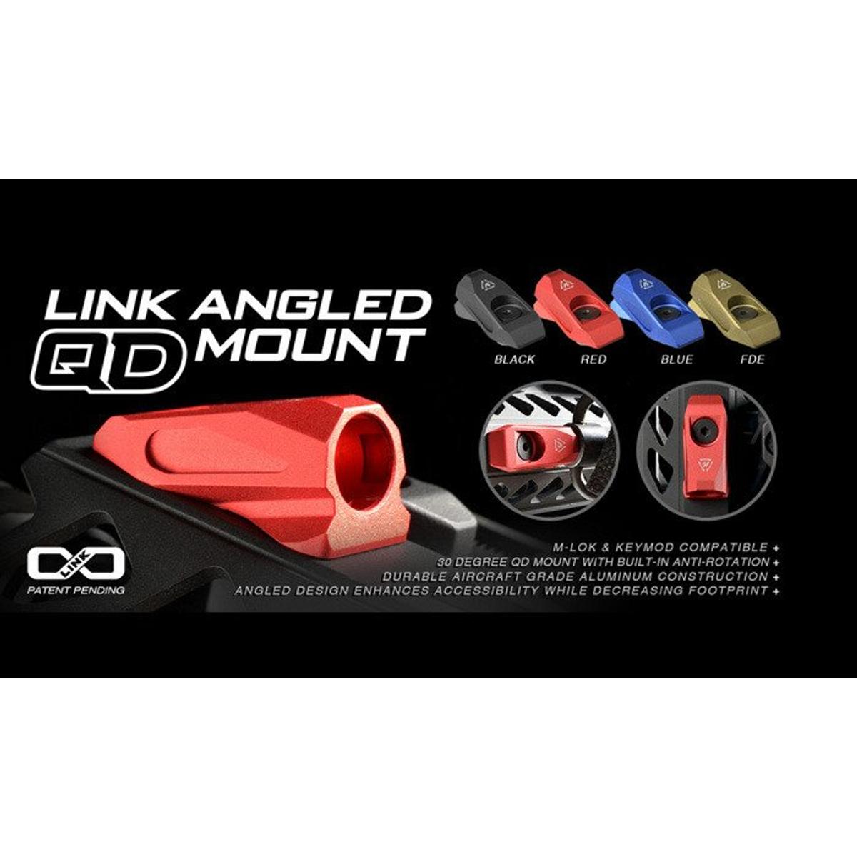 strike industries montaz zawieszenia port link angled qd mount m lok keymod czarny si link aqd bk