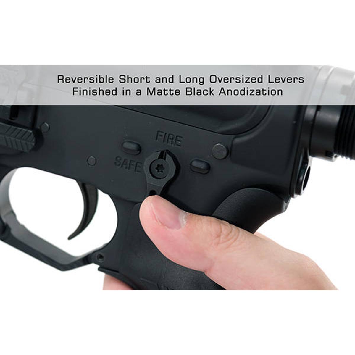 utg obustronny selektor ognia do ar 15 45 90 stopni czarny tlt tkslt