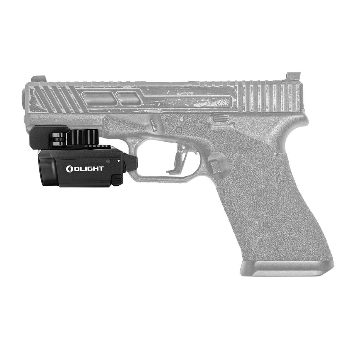 olight latarka pistoletowa z czerwonym celownikiem laserowym baldr mini black rl 600 lumenow czarna