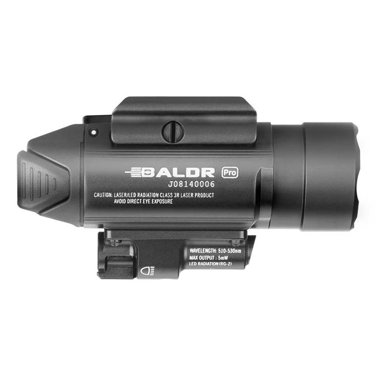 olight latarka pistoletowa z zielonym celownikiem laserowym baldr pro 1350 lumenow czarna