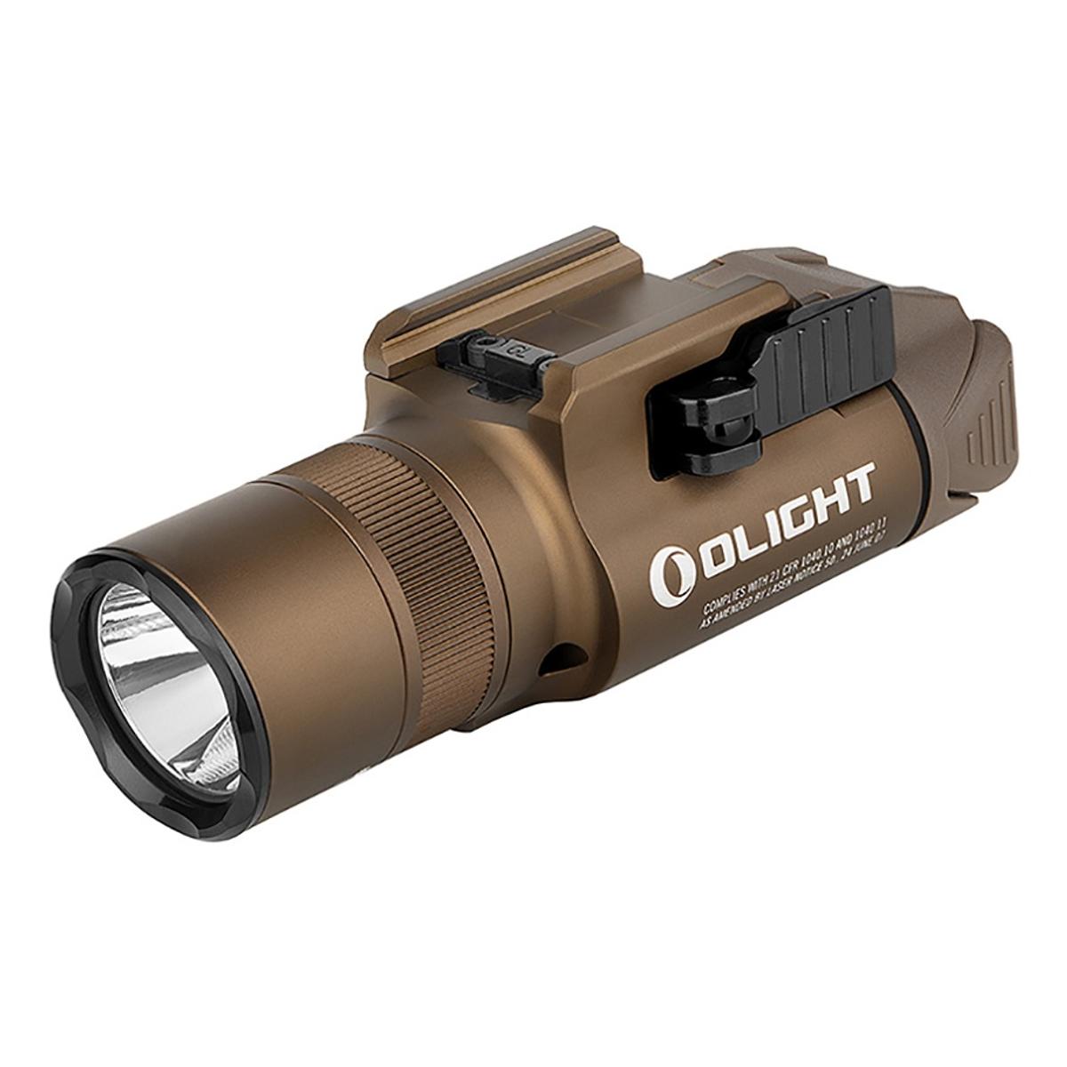 olight latarka pistoletowa z zielonym celownikiem laserowym baldr pro r 1350 lumenow desert tan
