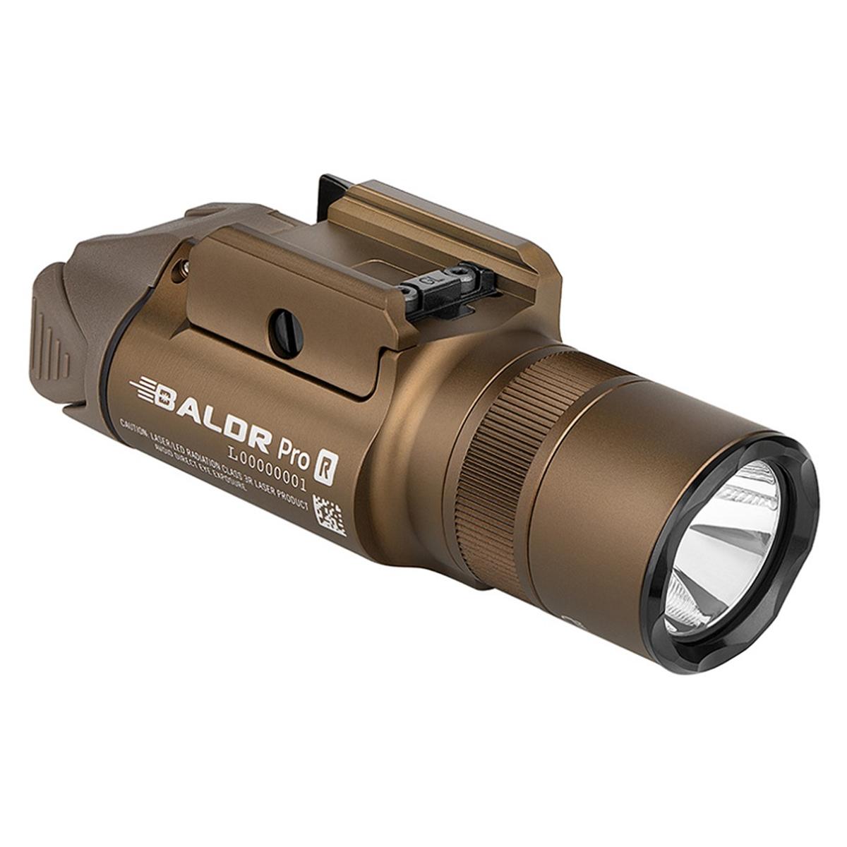 olight latarka pistoletowa z zielonym celownikiem laserowym baldr pro r 1350 lumenow desert tan