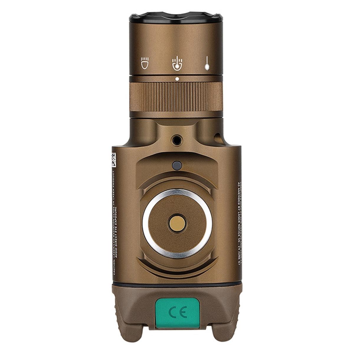 olight latarka pistoletowa z zielonym celownikiem laserowym baldr pro r 1350 lumenow desert tan