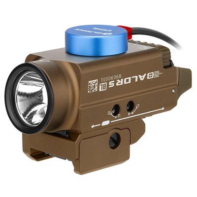 olight latarka pistoletowa z niebieskim celownikiem laserowym baldr s cool white 800 lumenow desert tan