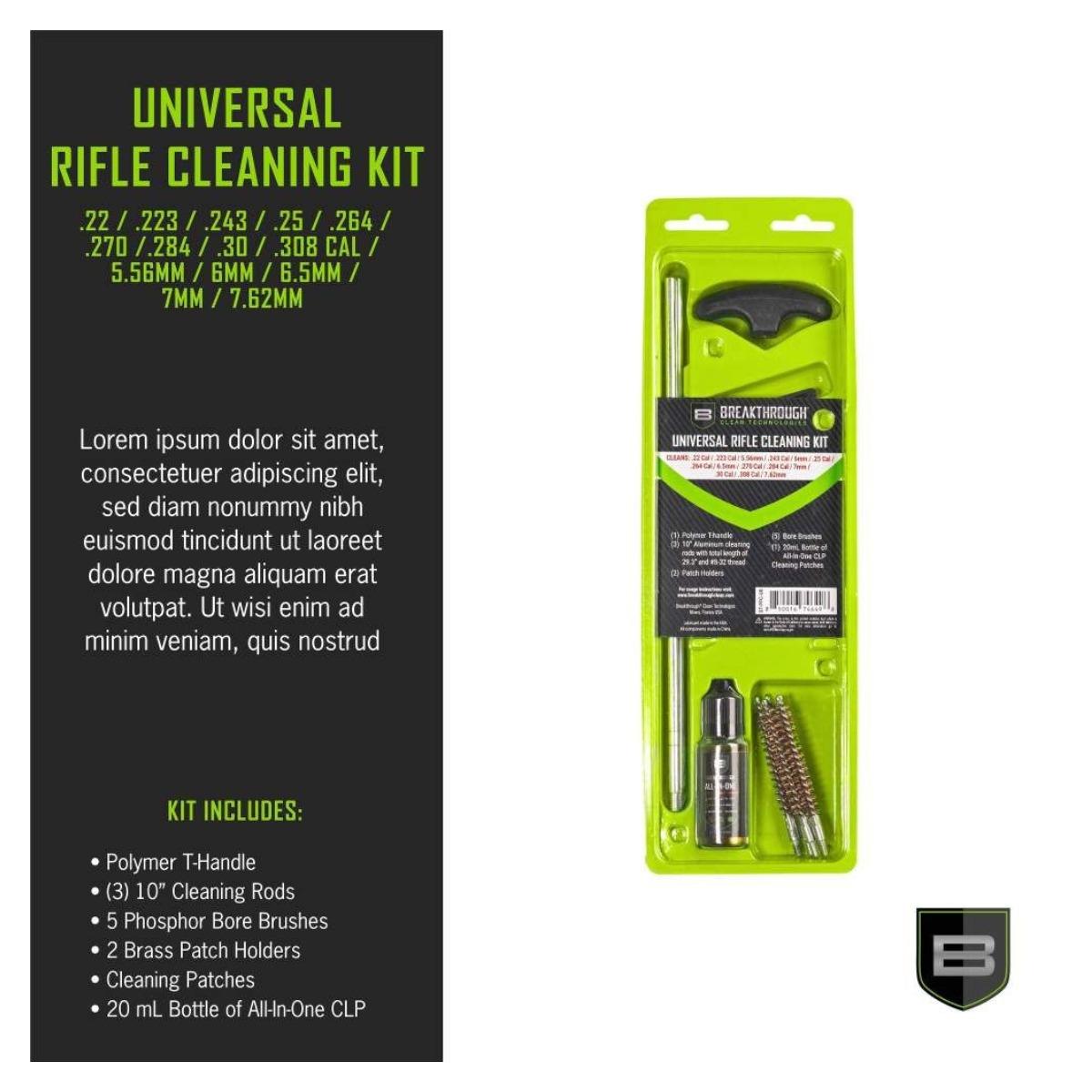 breakthrough zestaw do czyszczenia broni dlugiej universal rifle cleaning kit bt ppc ur