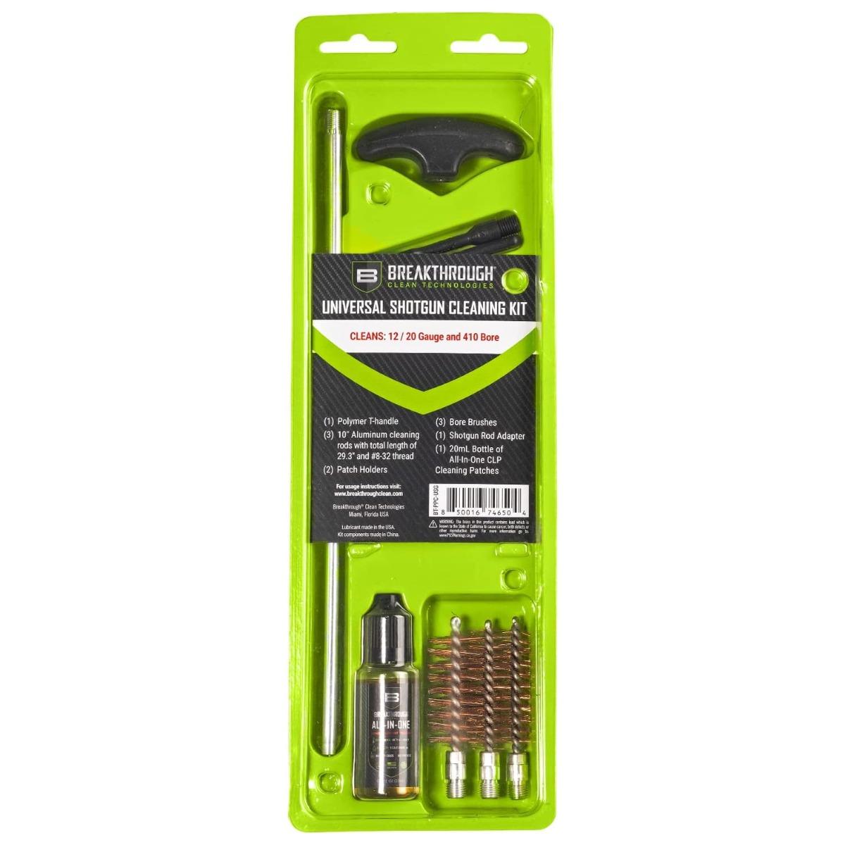 breakthrough zestaw do czyszczenia strzelby universal shotgun cleaning kit bt ppc usg