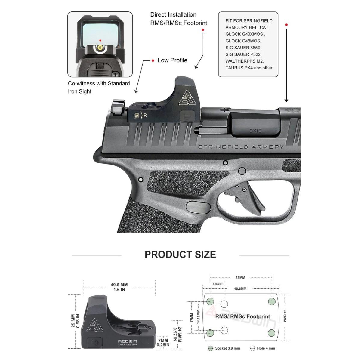 redwin kolimator cobra mini 21x15 rmsc rwd19
