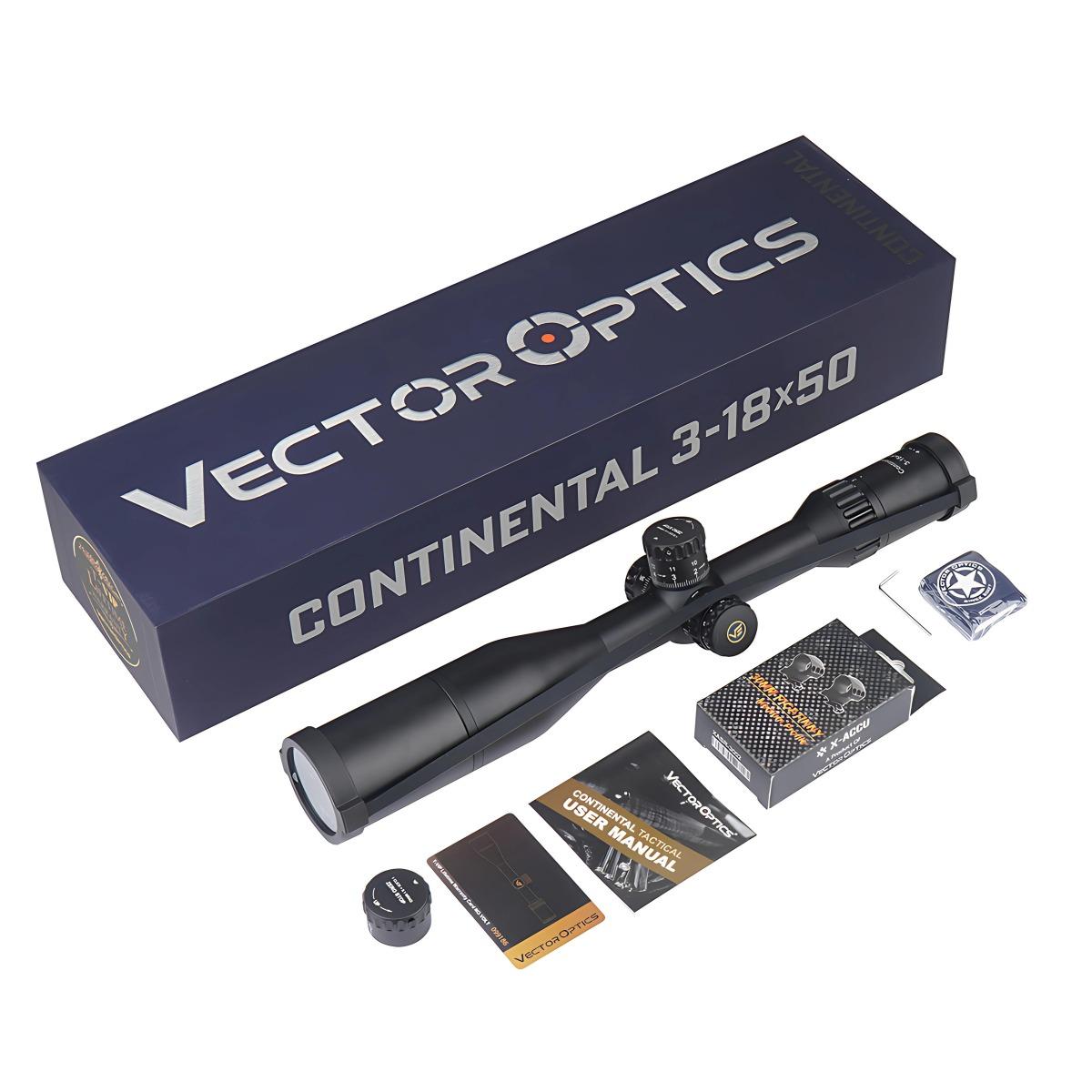 vector optics luneta celownicza continental x6 3 18x50 tactical ari 30 mm czarna scol 53