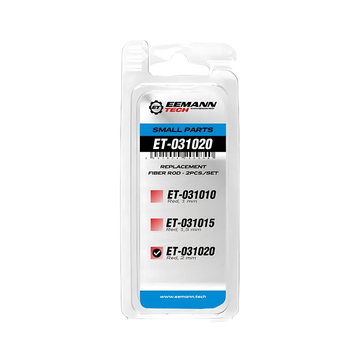 eemann tech swiatlowod 2 szt czerwony 2mm et 031020