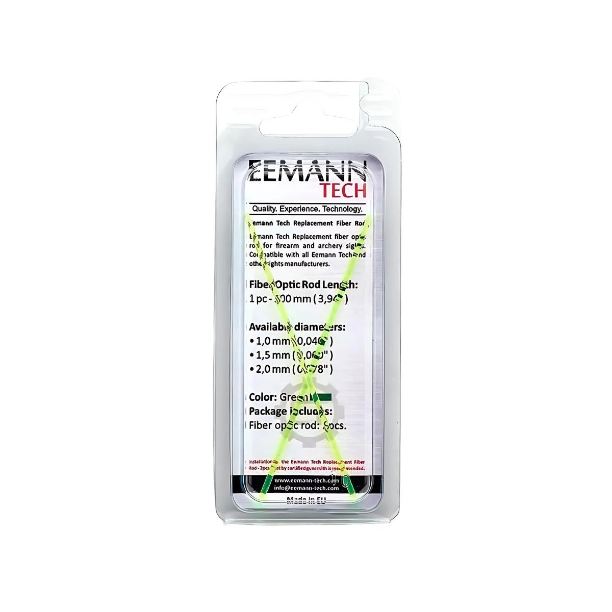 eemann tech swiatlowod 2 szt kolor zielony rozmiar 1mm et 032010