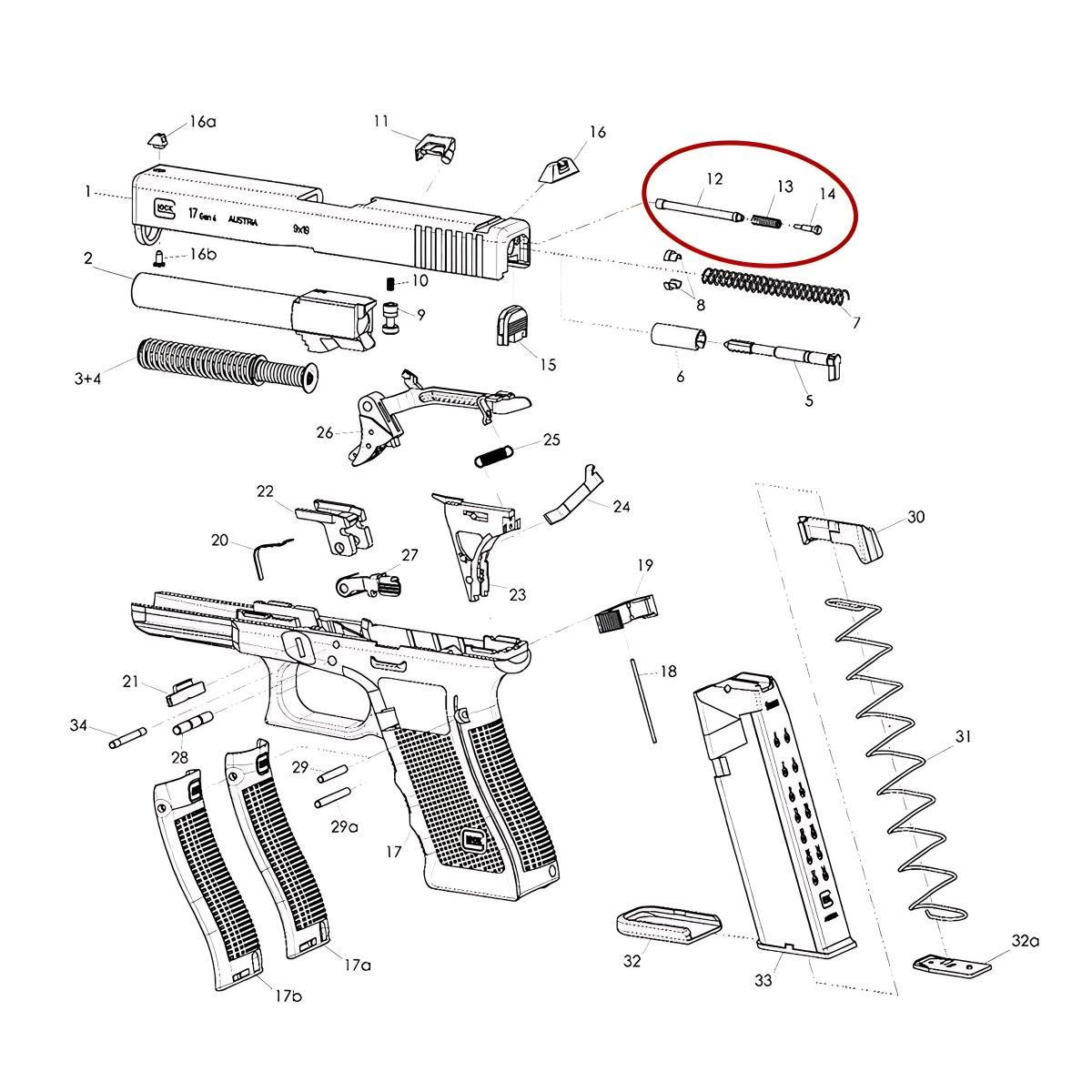 eemann tech zespol osi wyciagu do glock 9mm et 122025