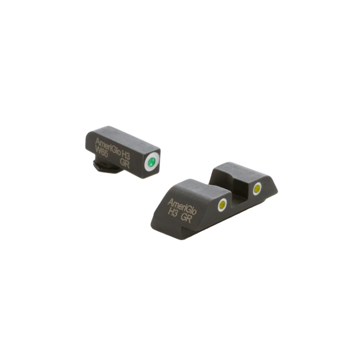 ameriglo przyrzady celownicze classic tritium green yellow glock gl 5115