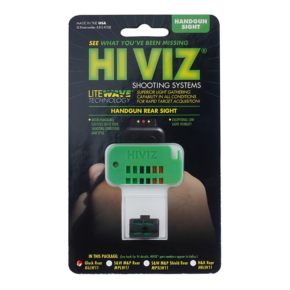hiviz szczerbinka swiatlowodowa do pistoletow glock 42 43 gllw11