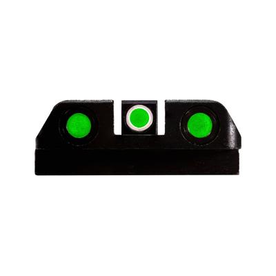 hiviz trytowo swiatlowodowe przyrzady celownicze litewave h3 glock 42 43 zielone biala obwodka gln321