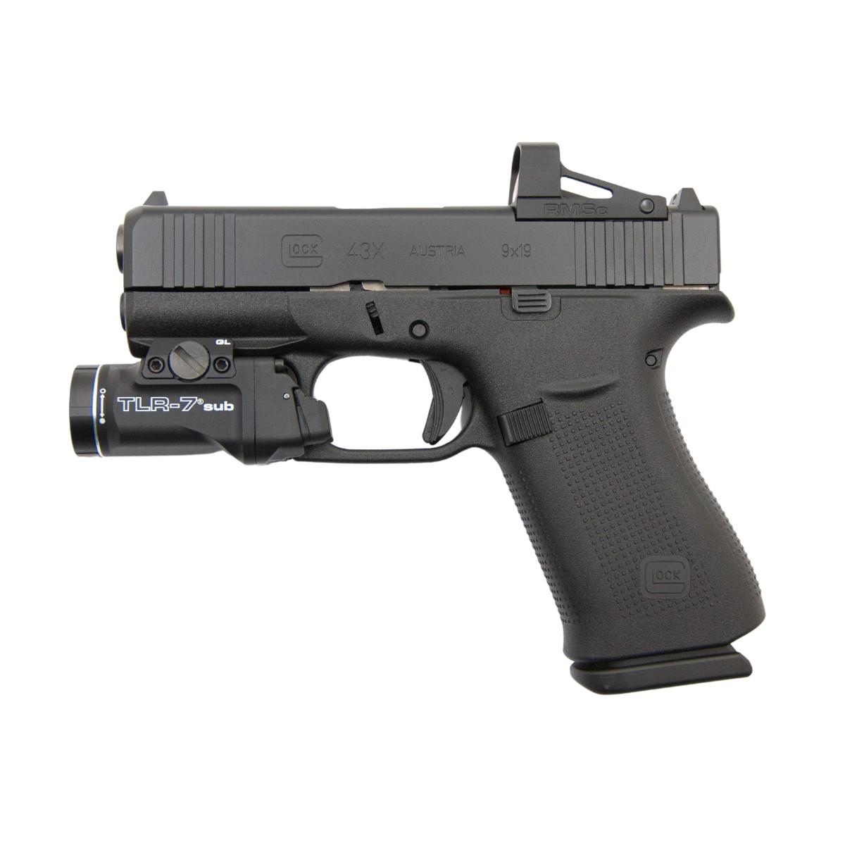 glock 43x combo z kolimatorem shield rmsc i latarka streamlight tlr 7 74165