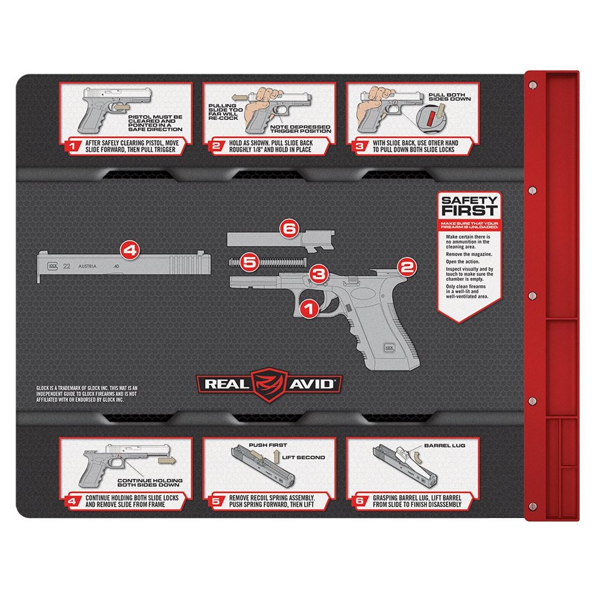real avid mata do czyszczenia pistoletu glock smart mat avglocksm