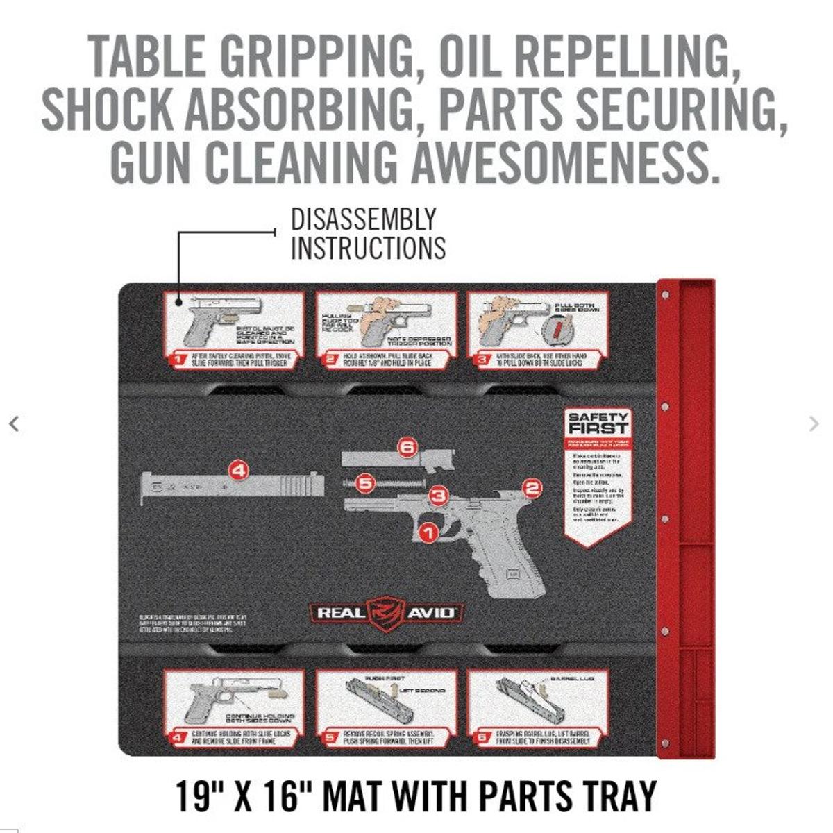 real avid mata do czyszczenia pistoletu glock smart mat avglocksm