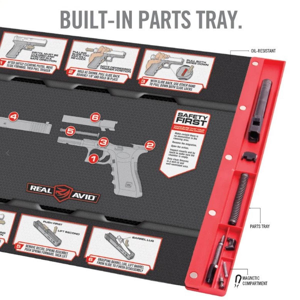 real avid mata do czyszczenia pistoletu glock smart mat avglocksm