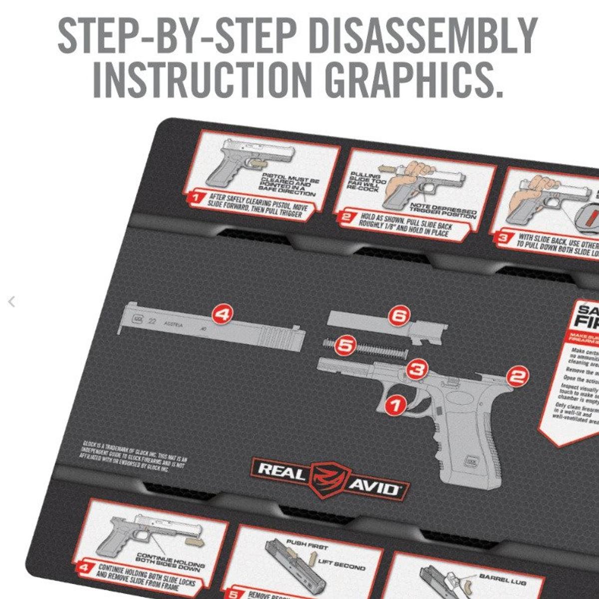 real avid mata do czyszczenia pistoletu glock smart mat avglocksm