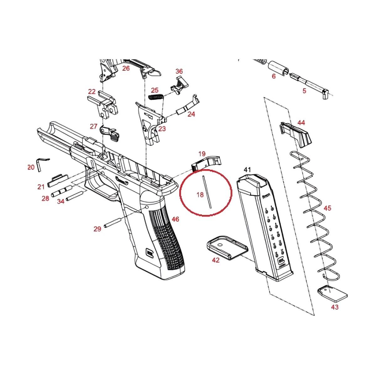 glock sprezyna zatrzasku magazynka 280