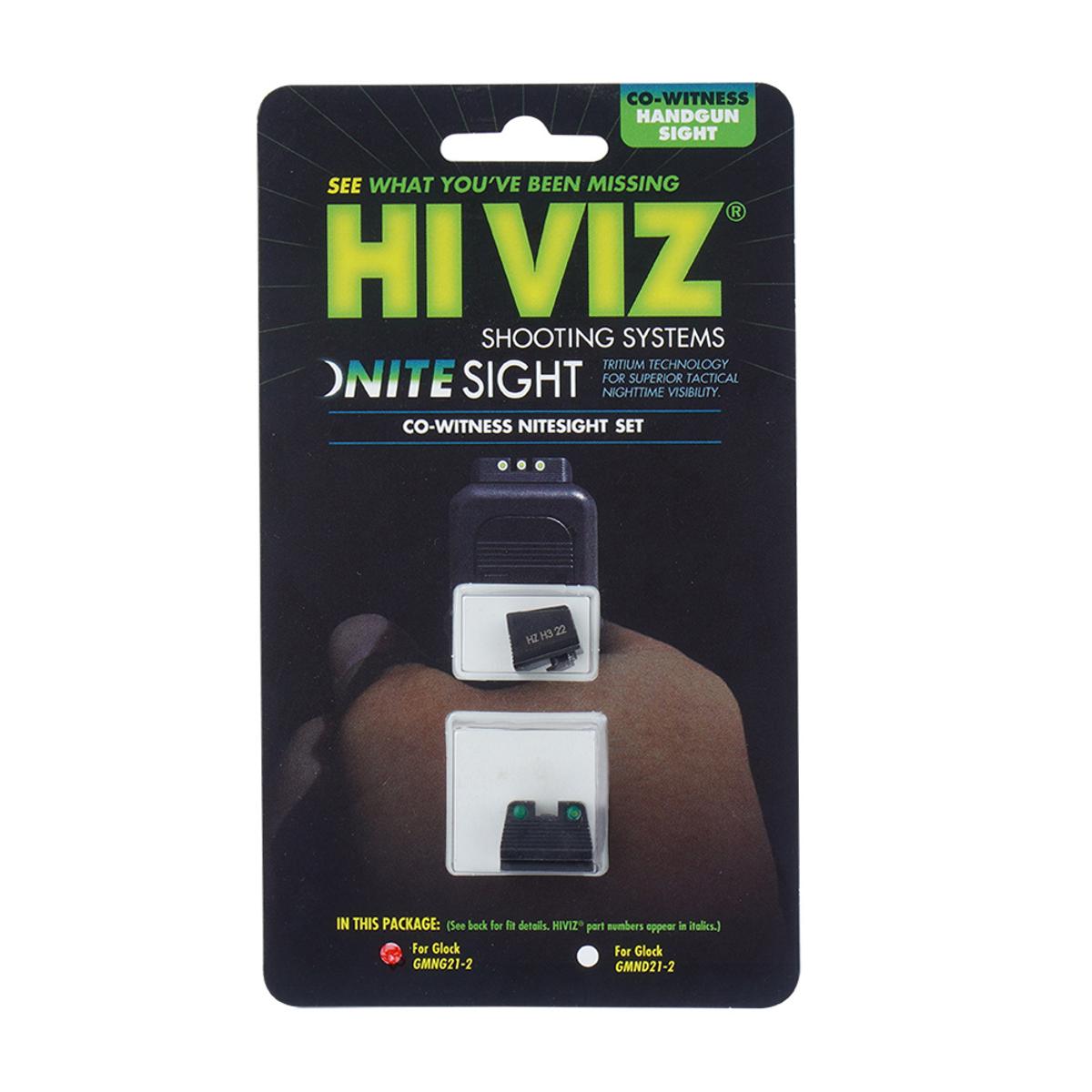 hiviz trytowe przyrzady celownicze co witness nitesight glock mos zielone biala obwodka gmng21 2
