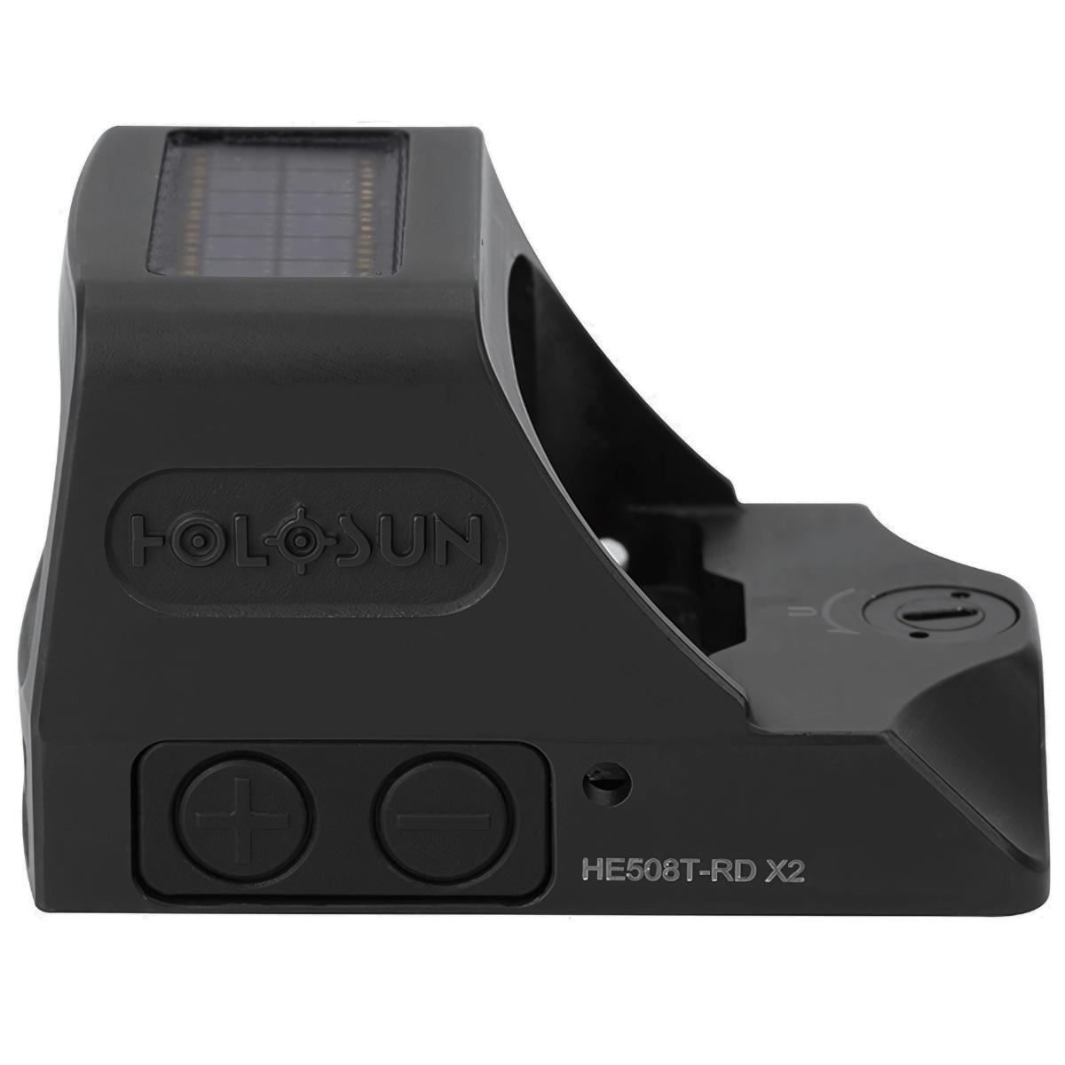 holosun kolimator he508t x2 elite micro red dot solar panel titanium