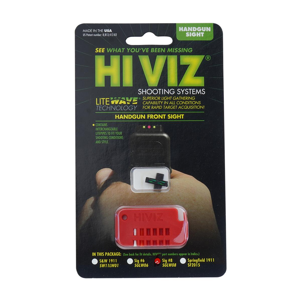 hiviz muszka swiatlowodowa dla pistoletow sig sauer sglw08