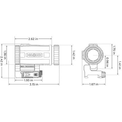 holosun powiekszalnik hm3xt 3xmagnifier montaz flip qd