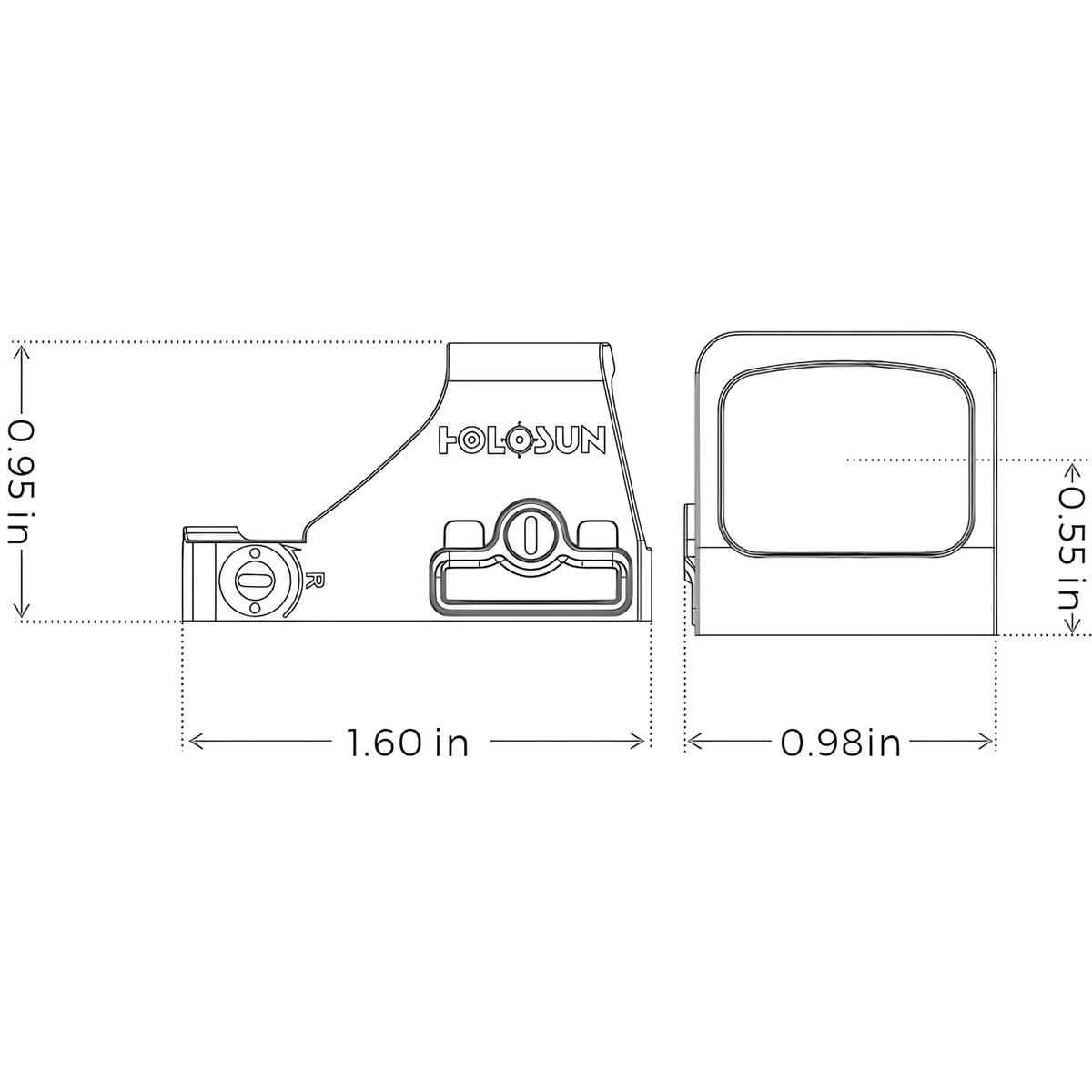 holosun kolimator hs407k x2 open reflex sub compact pistol sight